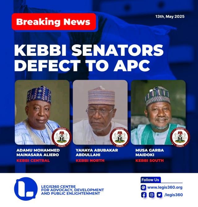 BREAKING: Three PDP Senators Defect to APC, Boosting Ruling Party’s Majority